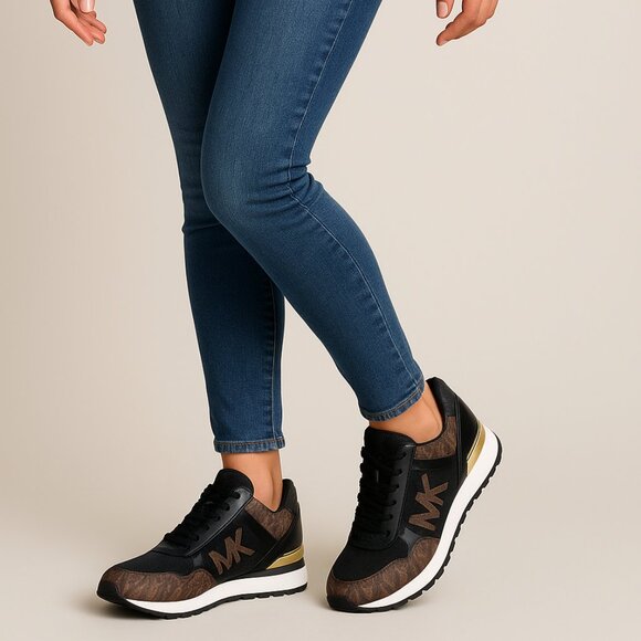 Michael Kors Maddy Trainer Sneakers – Brown/Black – Women’s 7.5M (Brand New) - Picture 1 of 7